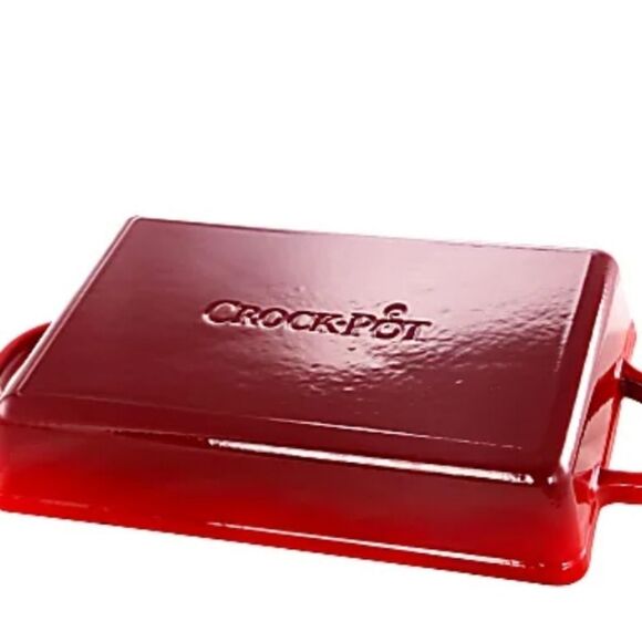 Crockpot Artisan 13" Enameled Cast Iron Lasagna Pan- Scarlet Red - Picture 3 of 10